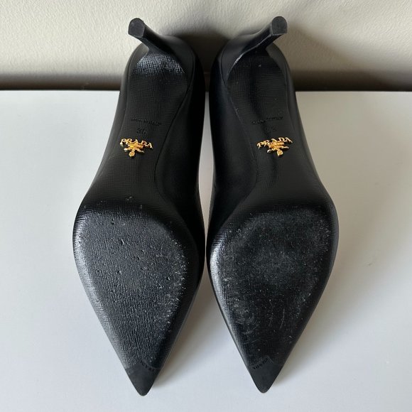 Prada Calzature Donna Capretto Nero Pump - Picture 6 of 12